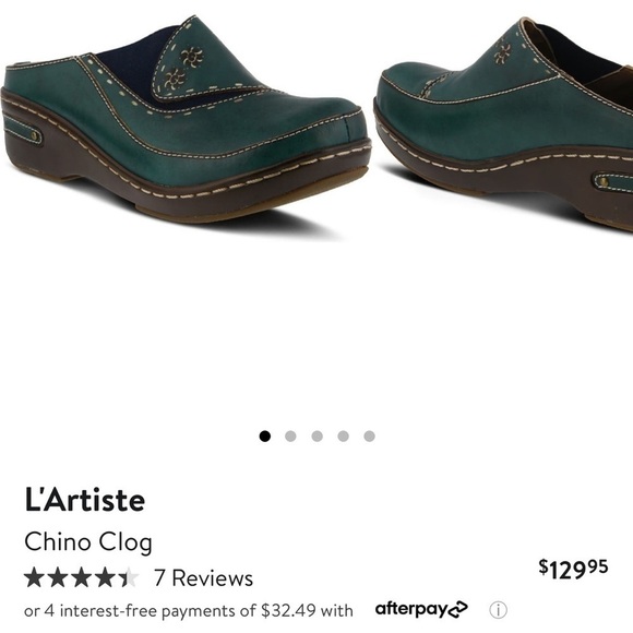 L'Artiste Chino Clog Blue color Boho style Size 36 (5.5/6) - Picture 7 of 8